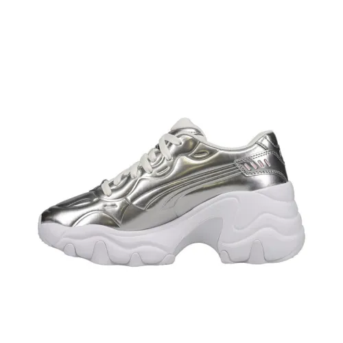 PUMA Pulsar Wedge Chunky Sneakers Women's Low-Top Silver