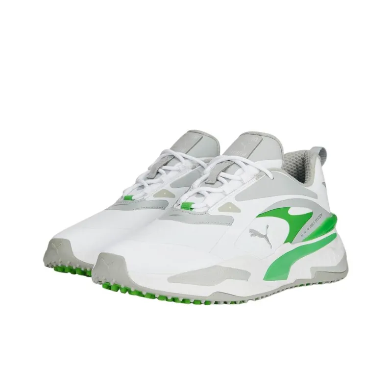 PUMA Gs Fast Anti Slip Wear Resistant Low Top Golf Shoes Men's White Gray Green-1