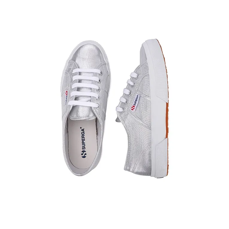 SUPERGA Canvas Shoes Unisex Low-Top Silver Gray-4