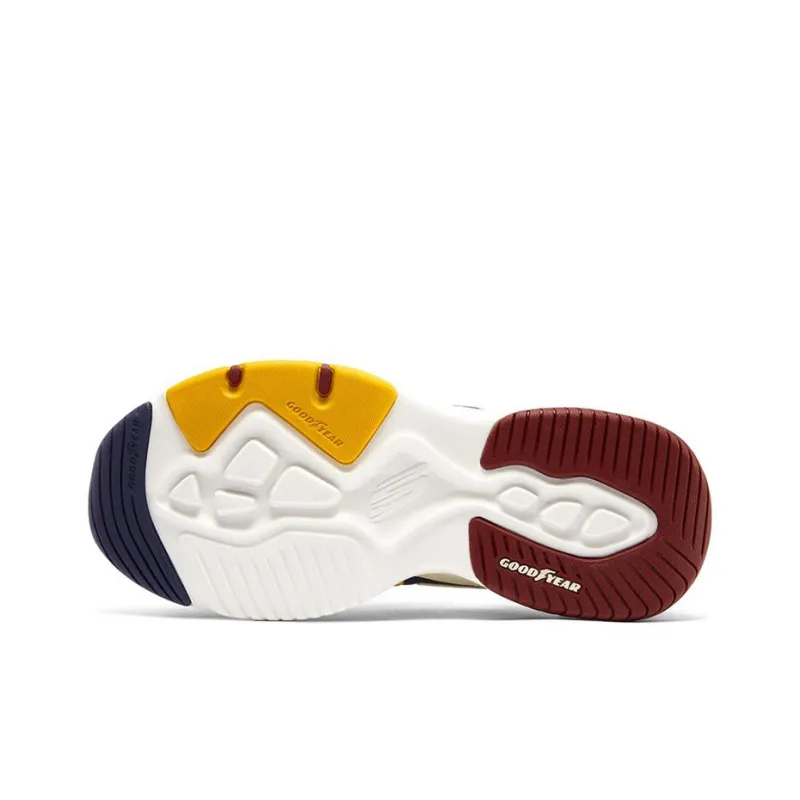 Skechers D'LITES 4.0 Anti Slip Wear Resistant Low Top Chunky Sneakers Women's Beige Yellow-4