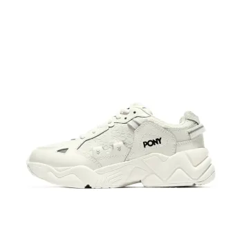 PONY Slip Resistant And Abrasion Resistant Coverage Low Top Chunky Sneakers Men's White