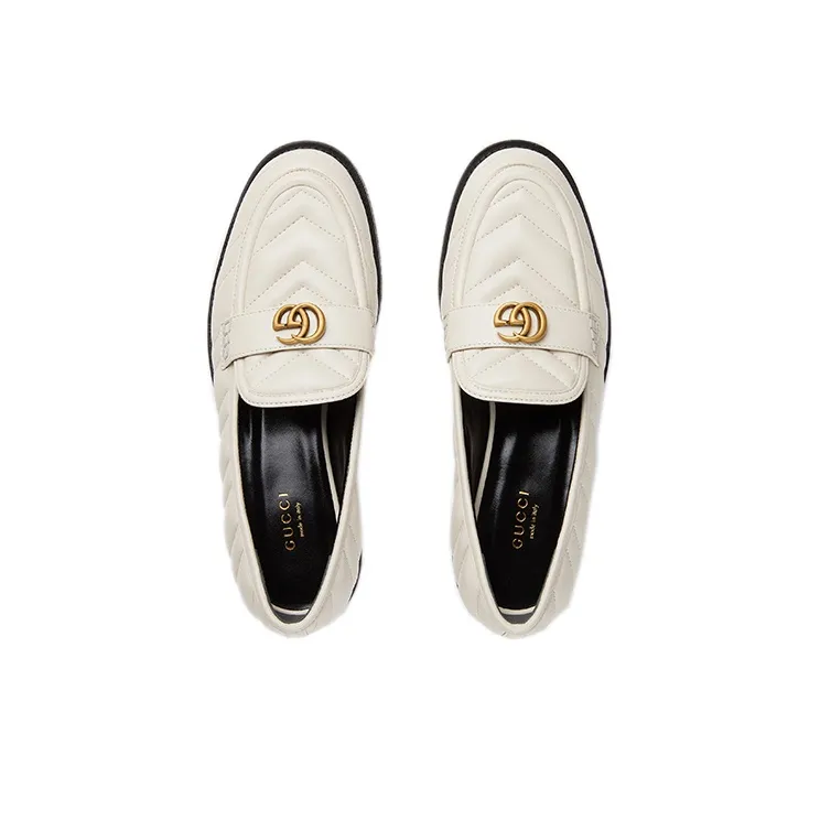 GUCCI Marmont Matelassé Loafer White Women's-3