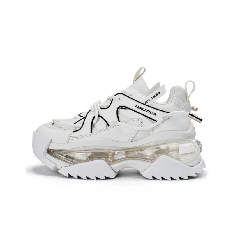NAUTICA Anti-Slip Wear-Resistant Breathable Height Increasing Low-Top Chunky Sneakers Women's-0