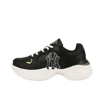 MLB Big Ball Chunky Cookie Anti Slip And Wear Resistant Lightweight Low Top Vintage Chunky Sneakers Unisex Black White