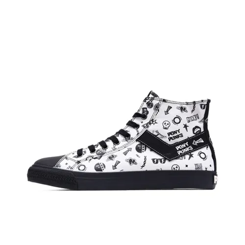 Pony Shooter High-Top Canvas Shoes Black/White