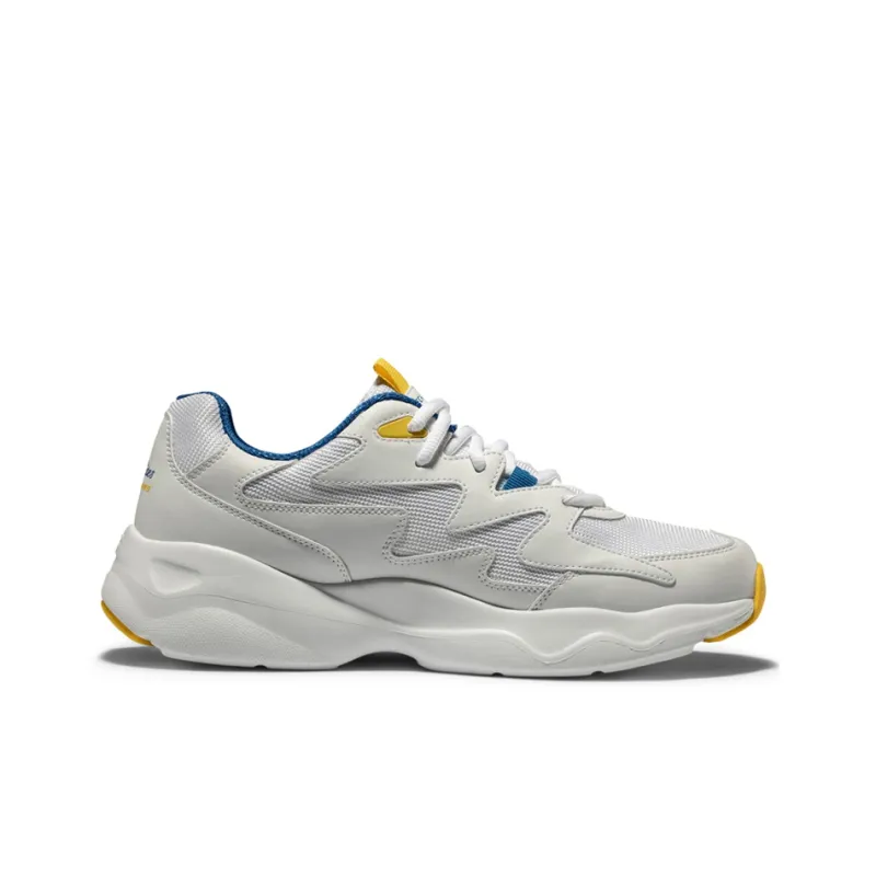 Skechers D'LITES Durable Breathable Low Top Chunky Sneakers Men's White Yellow Blue-1