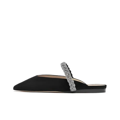 Stuart Weitzman/SW Rubber Sole Odor-Resistant Wrap-toe Slippers Womens Blue Women's
