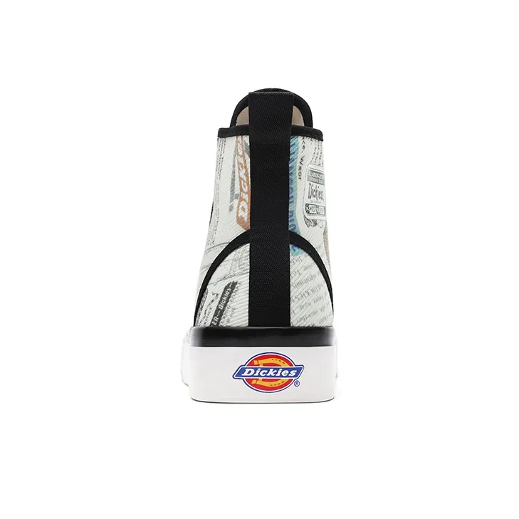 Dickies Canvas Shoes Unisex High Top White-3