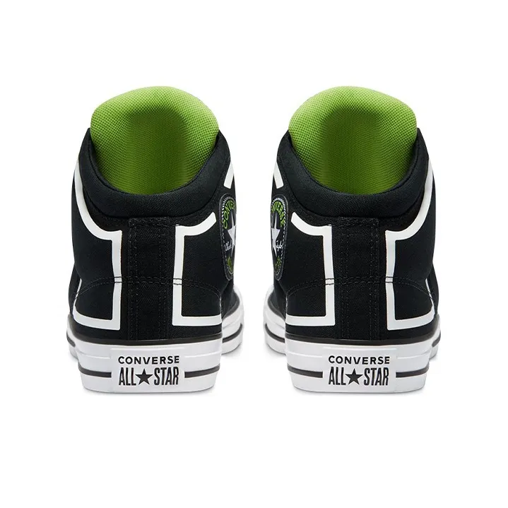 Converse Chuck Taylor All Star Anti-Slip And Wear-Resistant Lightweight Mid-Top Canvas Shoes Unisex Black White Green-3