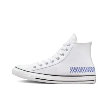 Converse Chuck Taylor All Star High Top Retro Sports Skateboarding Shoes White Blue