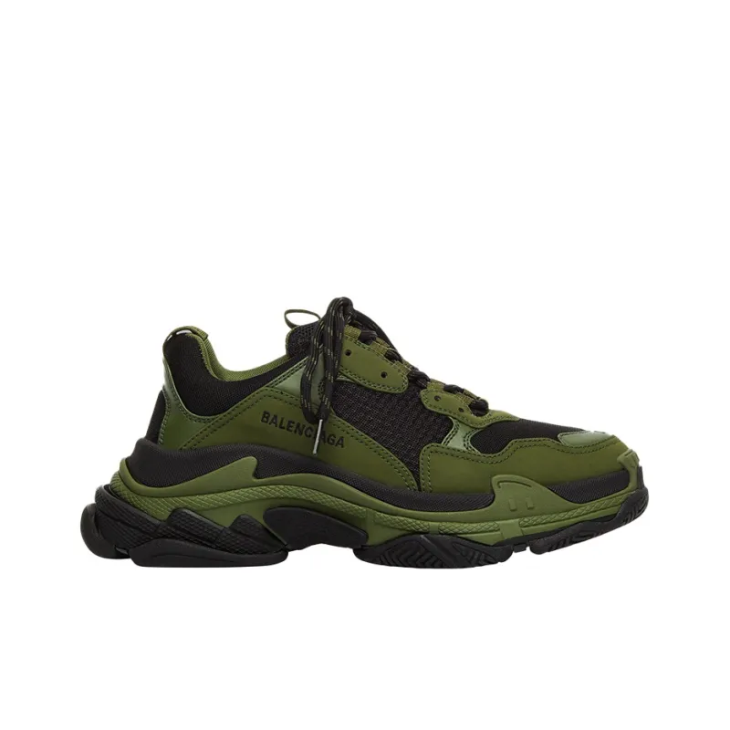 Balenciaga Triple S Dark Green Black-1
