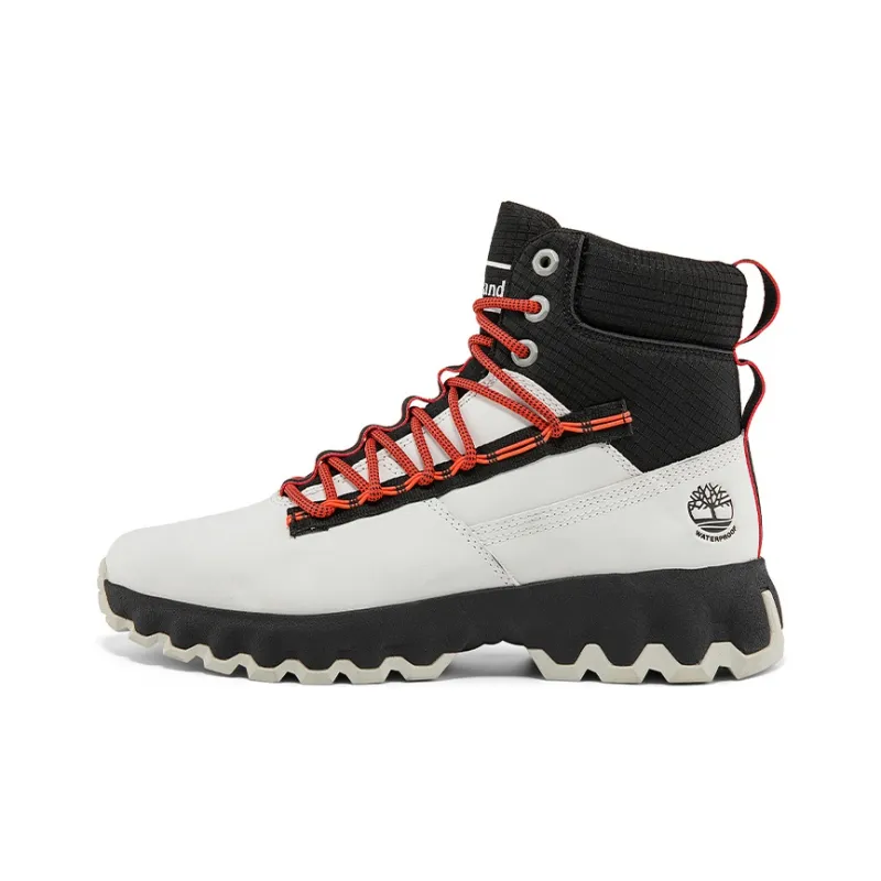 Timberland Greenstride Edge Waterproof Wide Fit Boots 'White Nubuck'-0