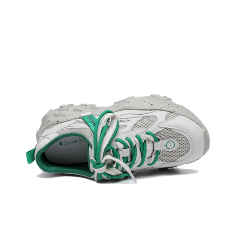Spider King Low Top Chunky Sneakers Women's Green Gray-3