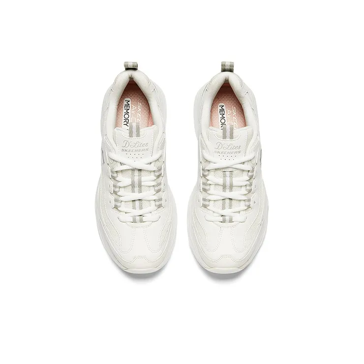 Skechers D'Lites 4.0 'White Grey' Women's-3