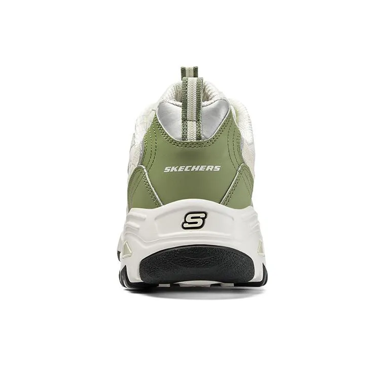 Skechers D'Lites Varsity Spirit Sneaker 'White Beige Green'-4
