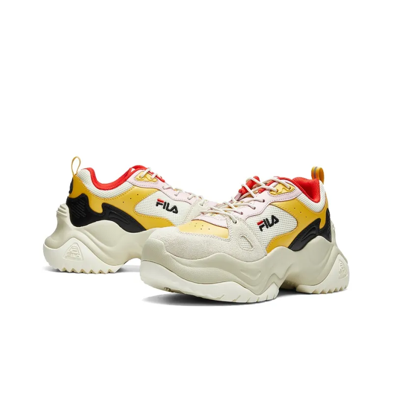 FILA Pose Wedge Trainer Yellow/white/black Women's-2