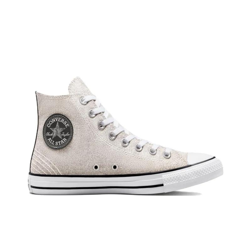 Converse Chuck Taylor All Star Expressive Craft Anti Slip Wear Resistant High Top Canvas Shoes Unisex Beige-1