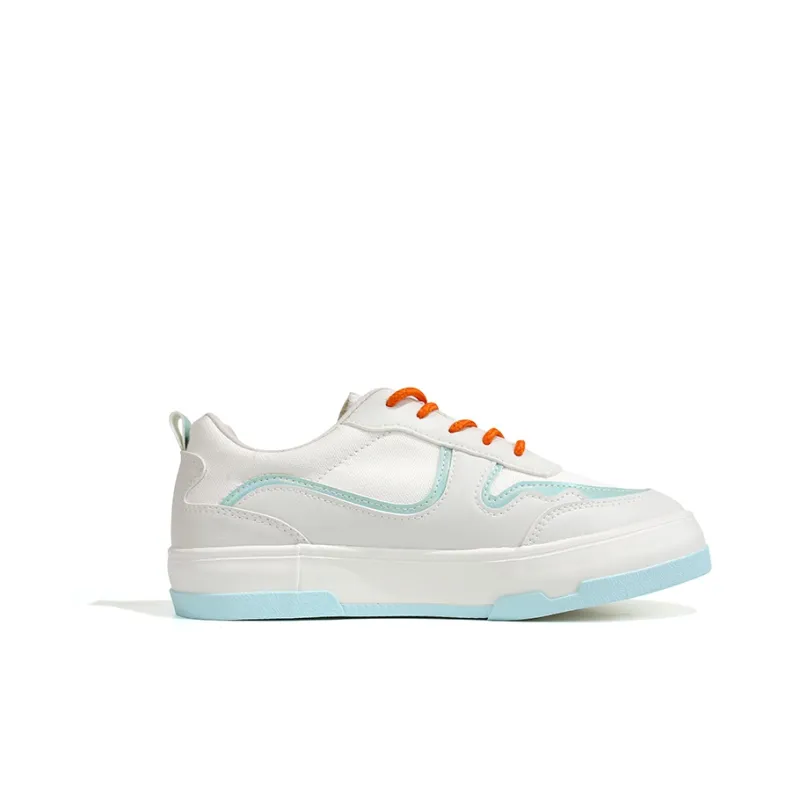 WARRIOR Canvas Shoes Women's Low Top White, Green-1