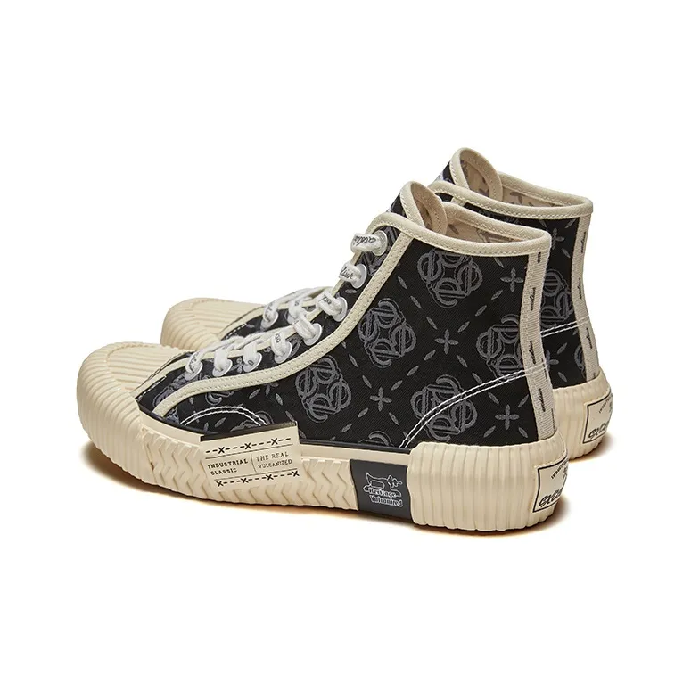 Excelsior Canvas Shoes Unisex High Top Black White-2