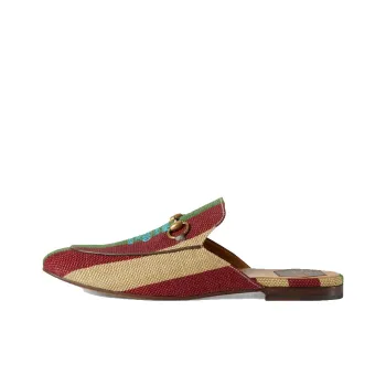 GUCCI Princetown Women's Casual Shoes Women's Red/Yellow/Green