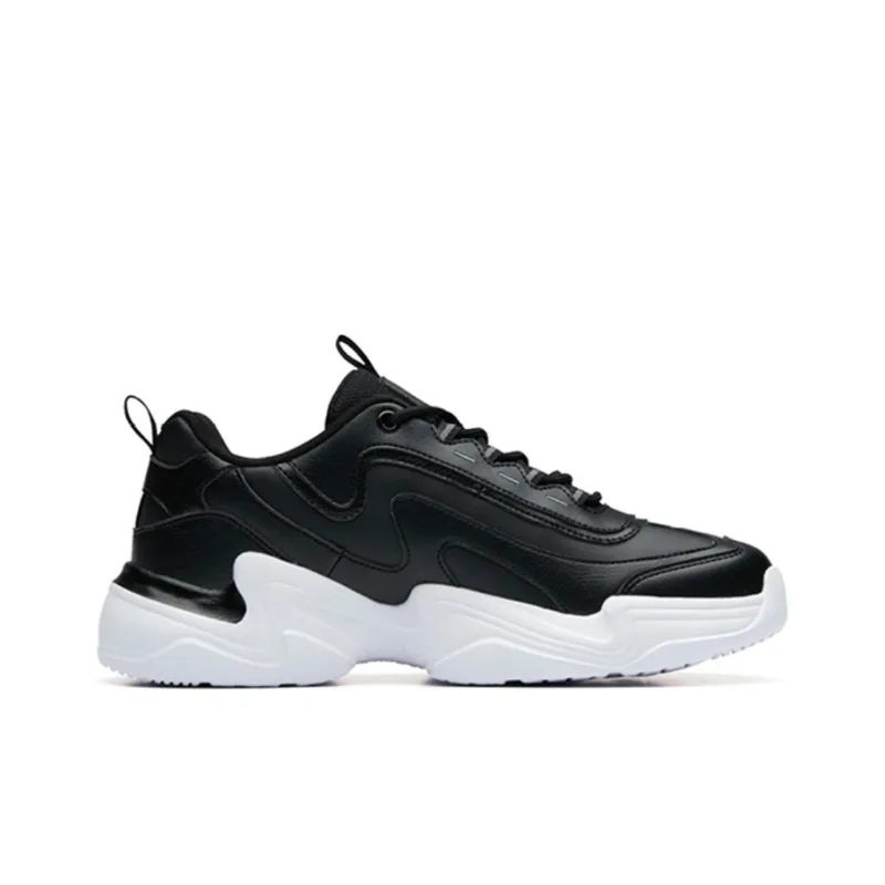 Anta Anti Slip Wear Resistant Low Top Chunky Sneakers Men's Black-1