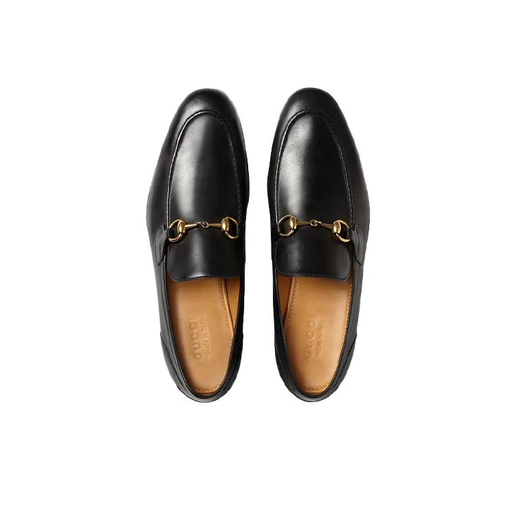 GUCCI Jordaan Leather Loafer 'Black'-3