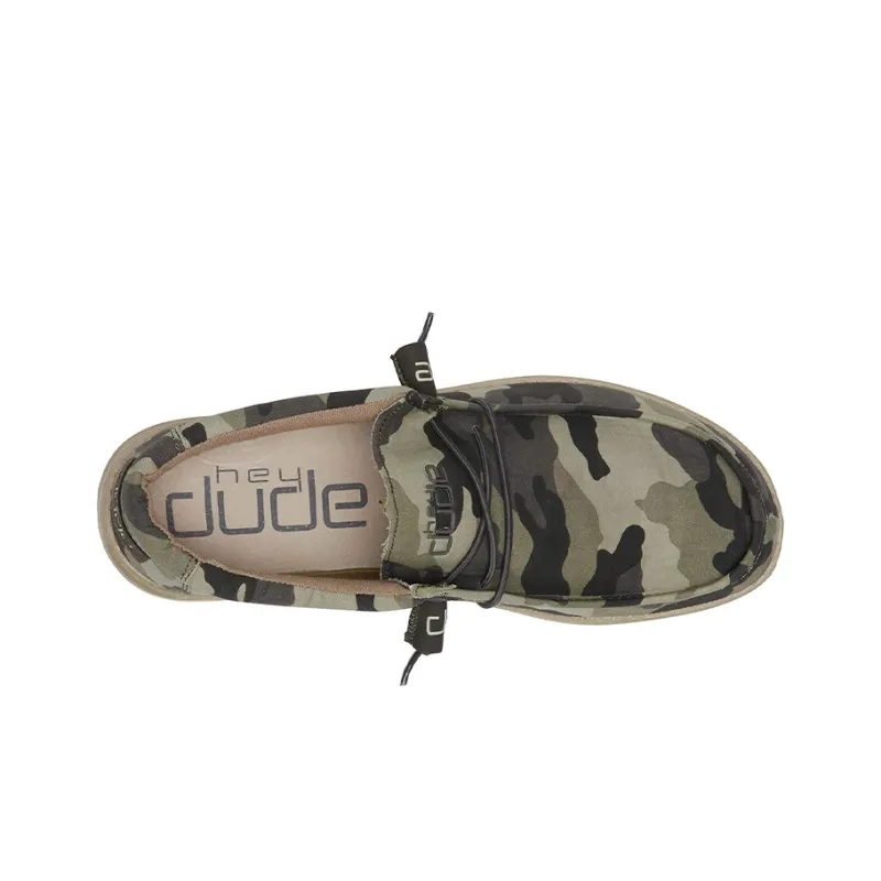 Heydude Canvas Shoes Men Low Top Camouflage-3