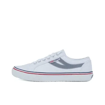SUPERGA Wear-Resistant Slip-Resistant Low-Top Tail Versatile Women's White Silver