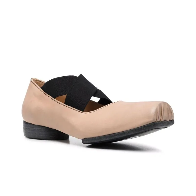 UMA WANG Ballerina Square Toe Elasticated Pumps-2