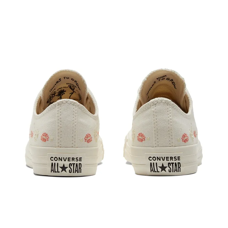 Converse Women's Chuck Taylor All Star Low 'Embroidered Floral Egret' Women's-4