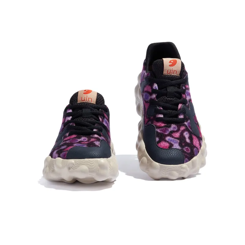 U.IN Women's Casual Shoes Women's Low Top Purple Panther Print-1
