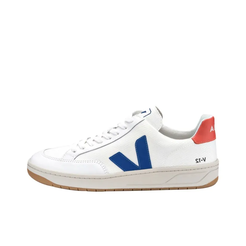 VEJA V 12 Canvas Shoes Unisex Blue Red-0