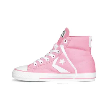 Converse Star Player 76 CONS Anti-Slip Wear-Resistant High-Top Canvas Shoes Unisex Pink White