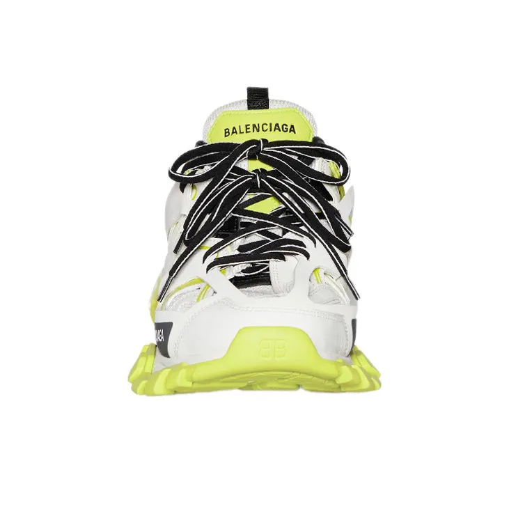 Balenciaga Track Flat Shoes Women's White Yellow-2