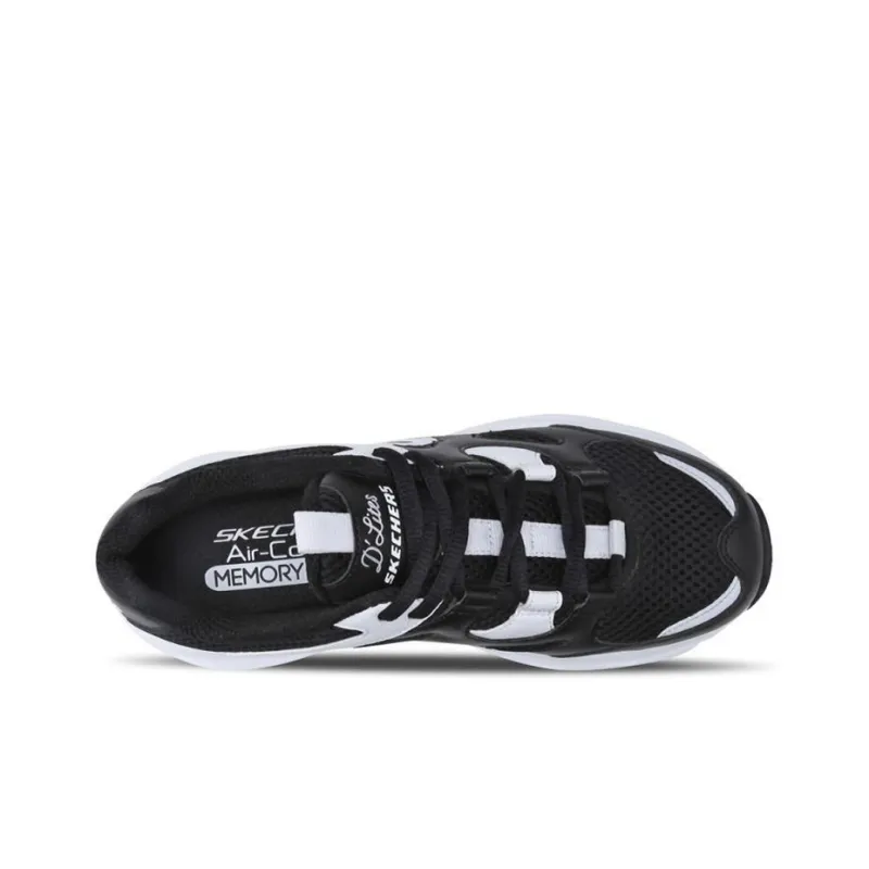 Skechers D'Lites Low Top Daddy Shoes White/Black Women's-2