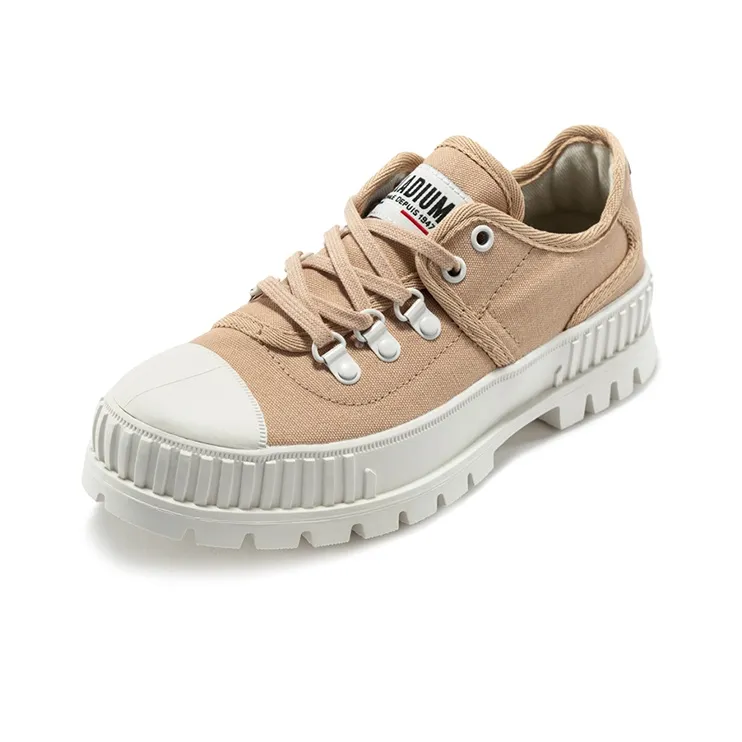 Palladium Canvas Shoes Women's Low Top Pink-1