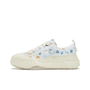 FILA Fosso MATISSE Anti Slip Wear Resistant Low Top Canvas Shoes Women's White Blue