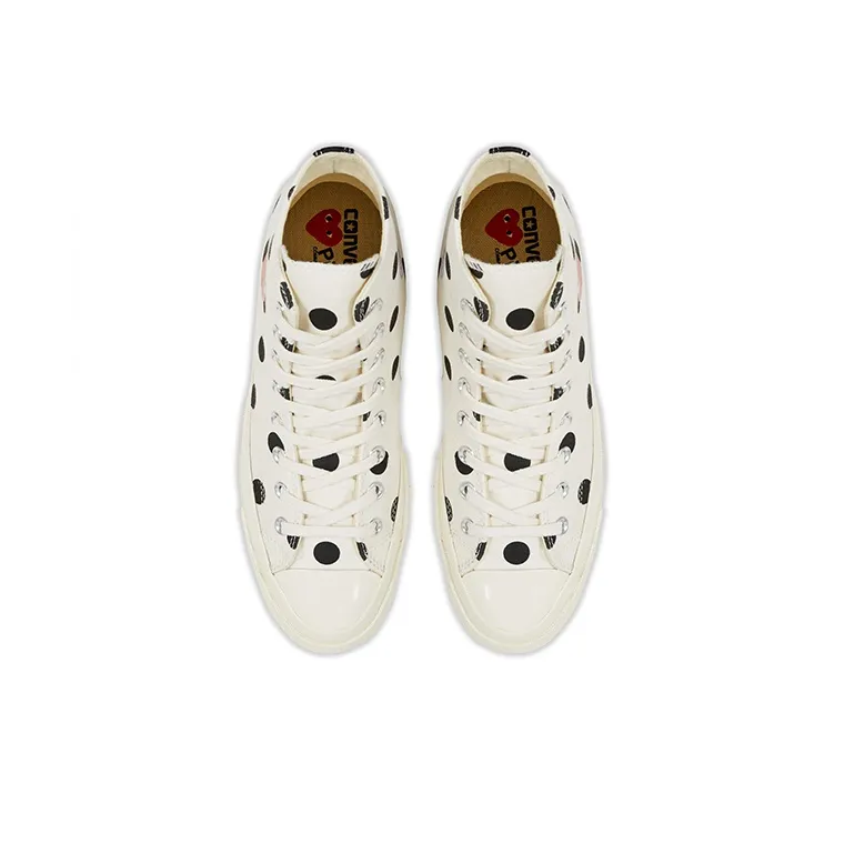 Converse Comme Des Garçons X Chuck Taylor All Star 70 Hi 'White Polka Dot'-2
