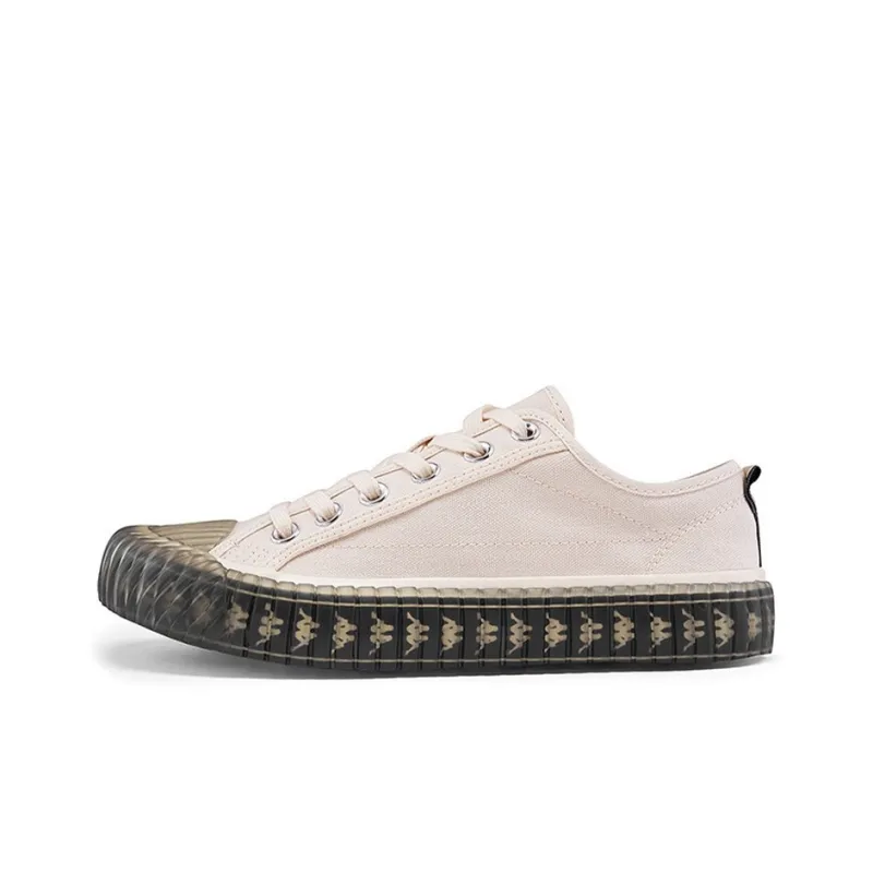 Kappa Anti Slip Wear Resistant Low Top Canvas Shoes Unisex Ecru-0