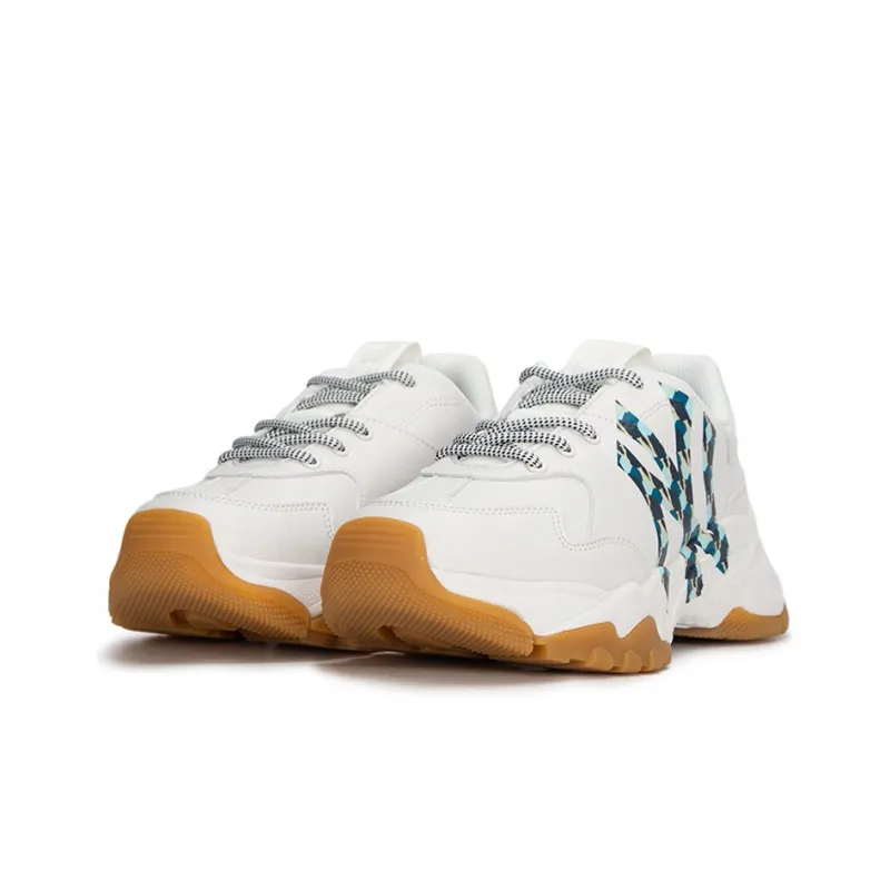 MLB Big Ball Chunky Cushioning Anti Slip And Wear Resistant Height Increasing Low Top Chunky Sneakers Unisex White-2