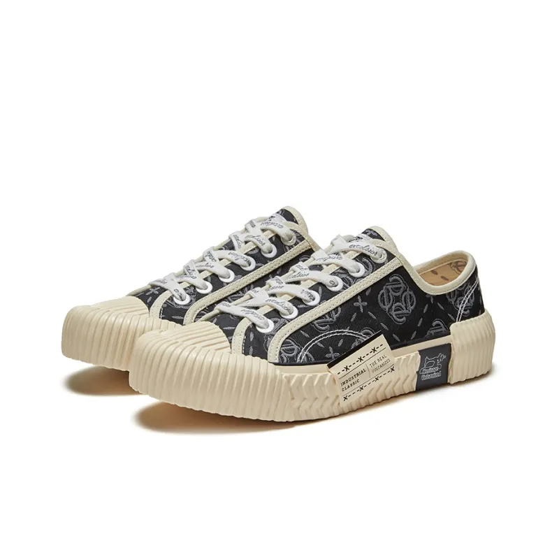Excelsior Canvas Shoes Unisex Low Top Black White-1