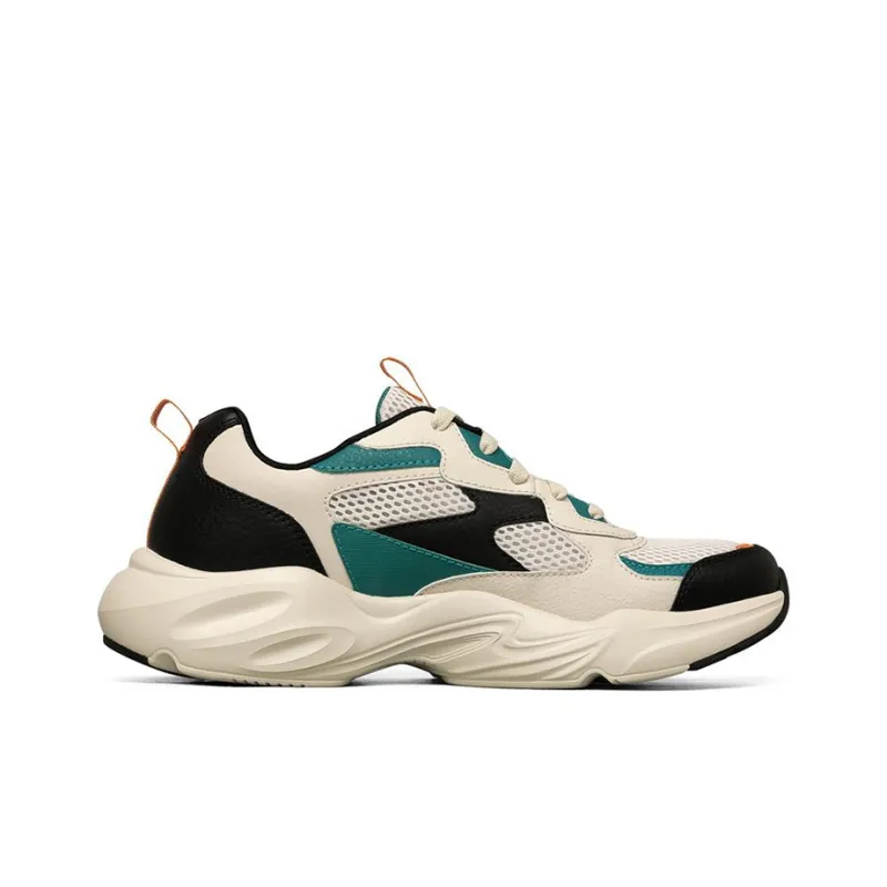 Skechers Stamina Airy Cushioning Anti Slip Wear Resistant Breathability Low Top Chunky Sneakers Men's Ecru-1