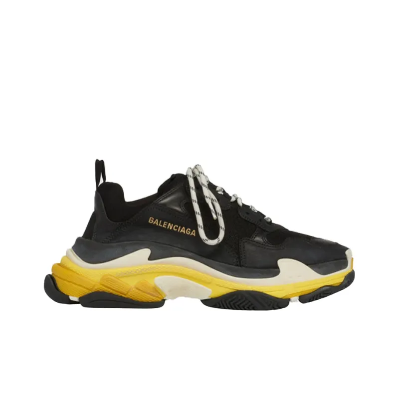 Balenciaga Triple S Sneaker 'Black Yellow'-1
