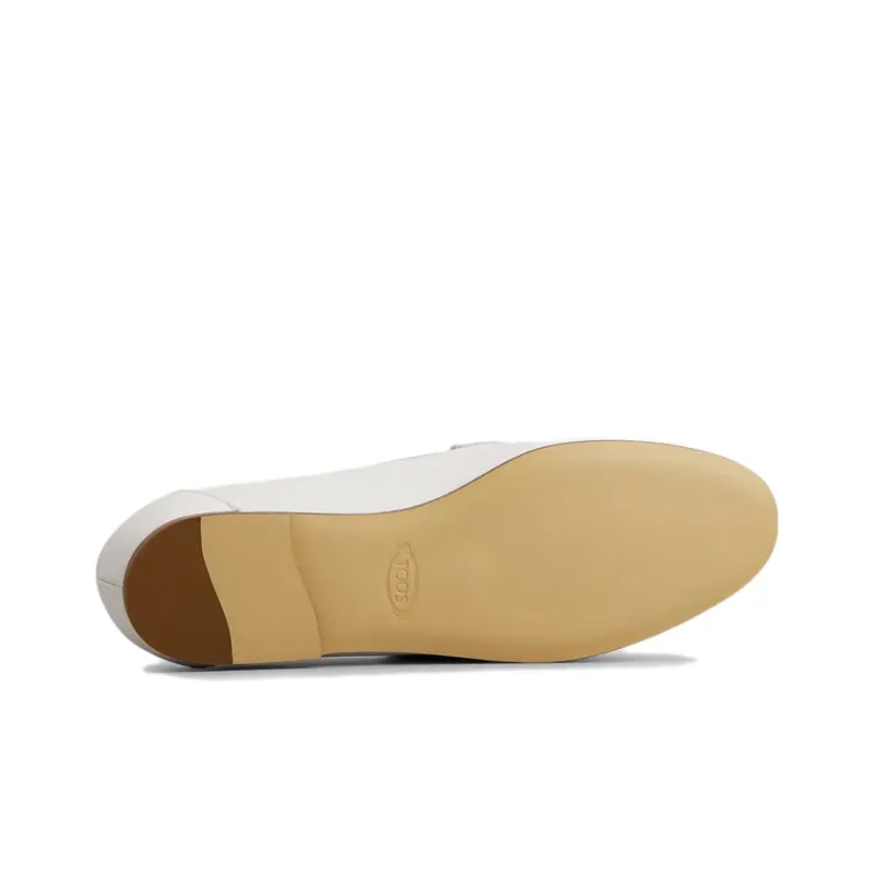 TOD'S T Logo Almond Toe Loafers Women's-4