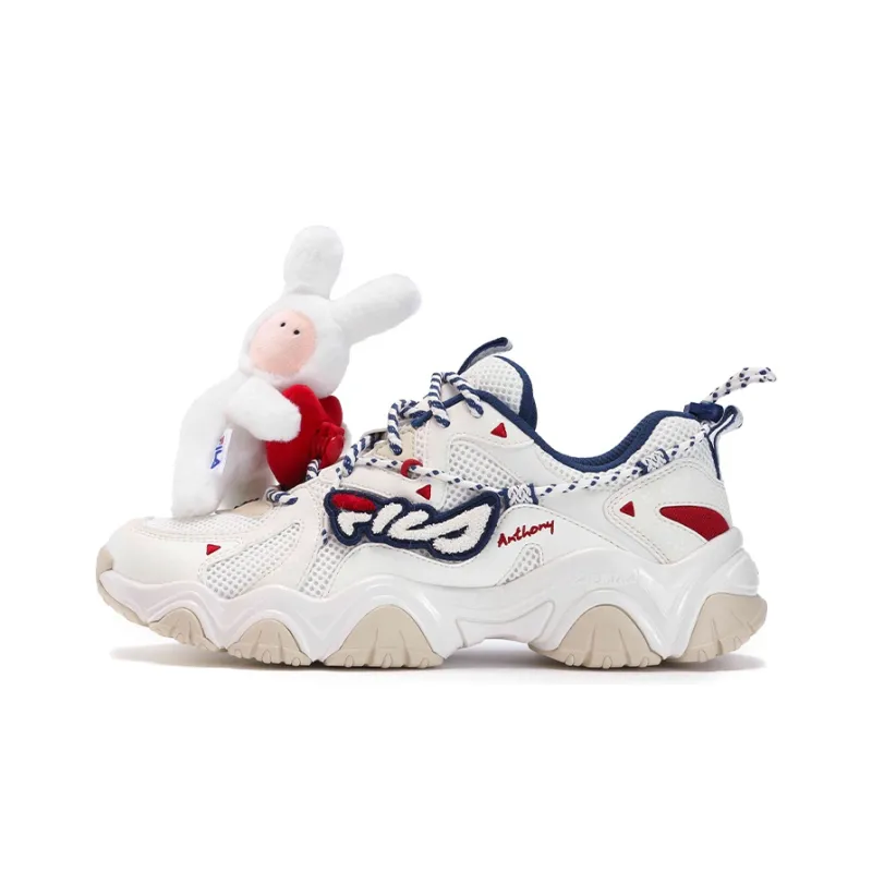 FILA Cat Claw Chunky Sneakers Women's Low Top Red/White-1