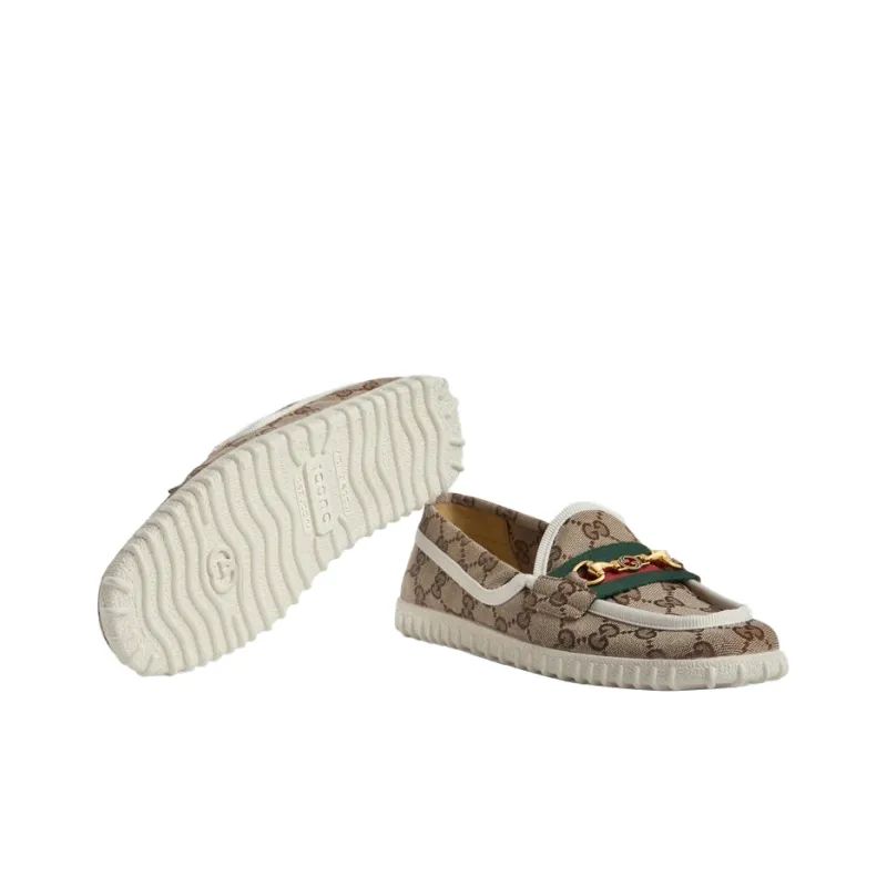 GUCCI Horsebit Flat Shoes Casual Shoes Women's Ebony-4