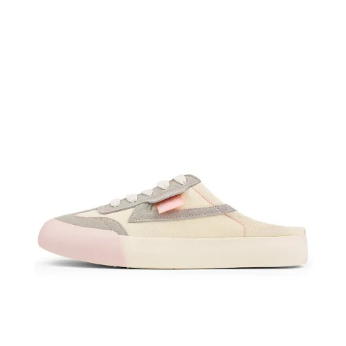 WARRIOR Canvas Shoes Women's Low-Top Beige/Grey/Pink