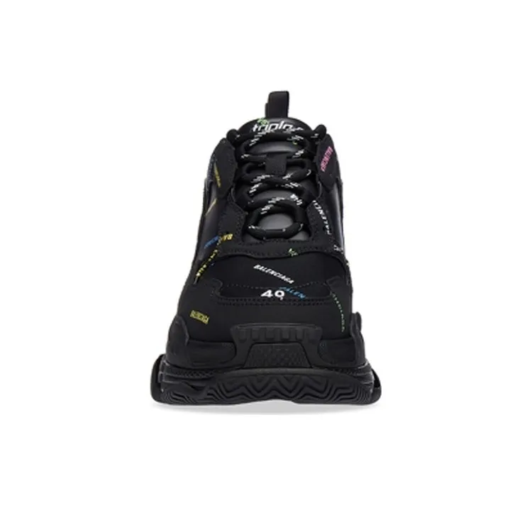 Balenciaga Triple S AllOver Logo Black Multicolor-3