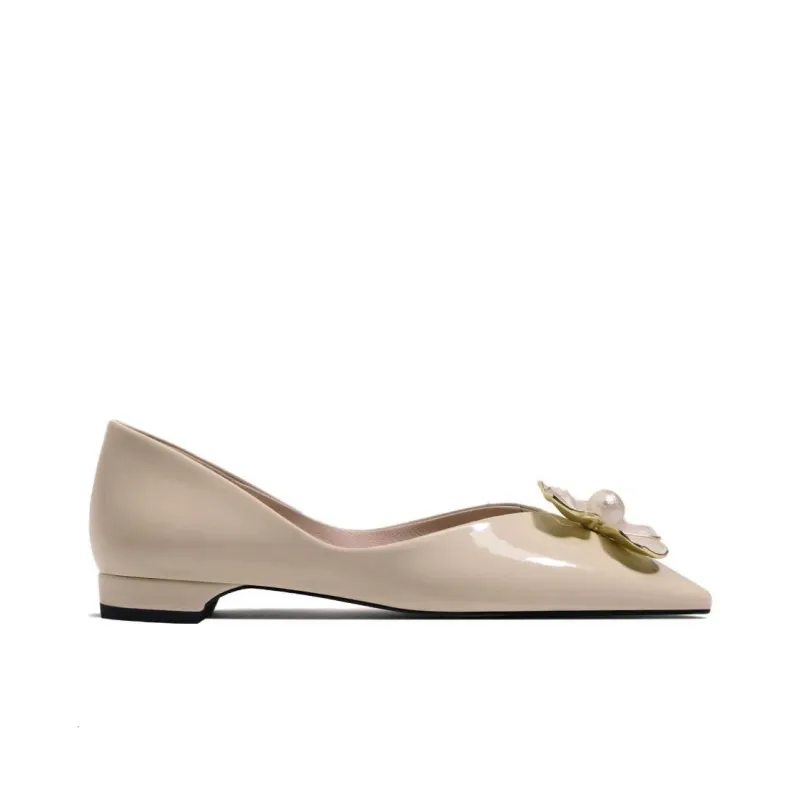 CAMEIDO Casual Single Shoes Women's Apricot-1