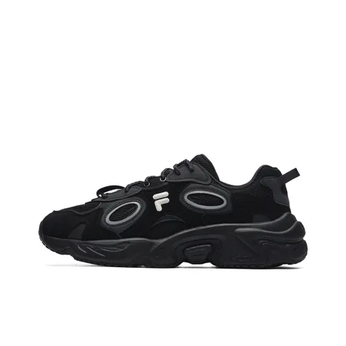 FILA FUSION Raccoon Chunky Sneakers Women's Low-Top Black White